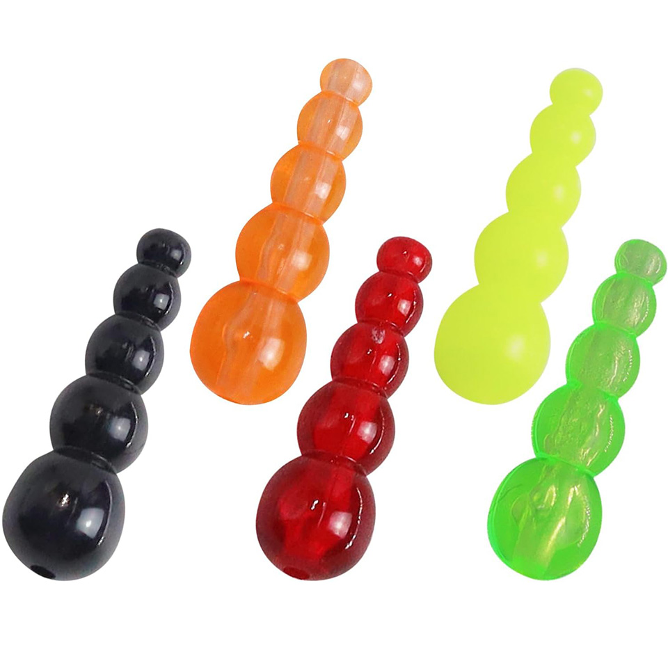 Fishing Lure Spinner - 50個入り スタック式フィッシングビーズ トラウト用テーパードルアービーズ ウォールアイスピナーリグ インラインスピナービーズ 釣り道具