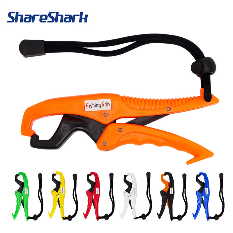 Fishing Lure Making Kit - シェアシャーク フィッシュリップグリッパー ABS ホワイトプラスチック リップグリップ 調整可能なロープ付き