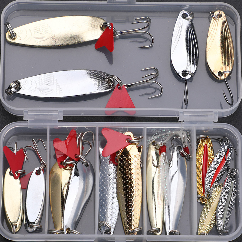 Fishing Lure Swimbait - 釣り用ルアーキット 16個セット トローリングジギングルアー メタルスプーン バス・パイク用 クランクタックルアクセサリー