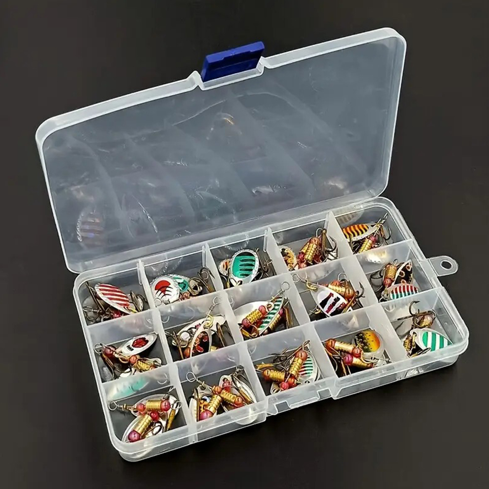 Fishing Lure Crankbait - 30個入りメタルスプーンスピナーフィッシングルアー、トレブルフック付きスプーンベイト、クランクベイト、バス、パイク用フィッシングウォブラー