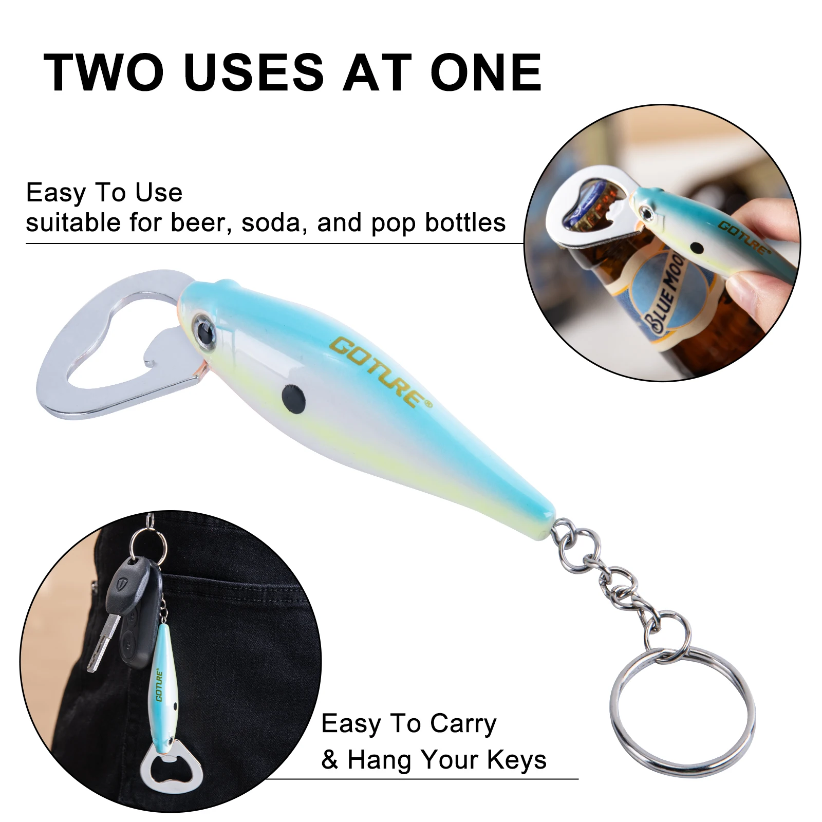 Goture 1 個釣りルアーボトルオープナー炭素鋼魚パター - Fishing Lure Making Kit のレビューと価格