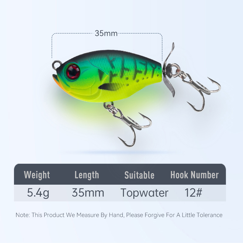 キングダムポッパールアー、プロペラ付き、マス、パイク、バス、 - Fishing Lure Soft Plastic のレビューと価格