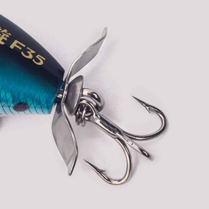 キングダムポッパールアー、プロペラ付き、マス、パイク、バス、 - Fishing Lure Soft Plastic のレビューと価格