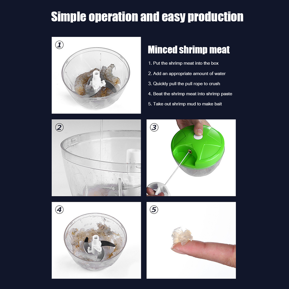 ポータブルハンドヘルドルアー混合ミル粉砕機エビグラインダーブ - Fishing Lure Making Kit のレビューと価格