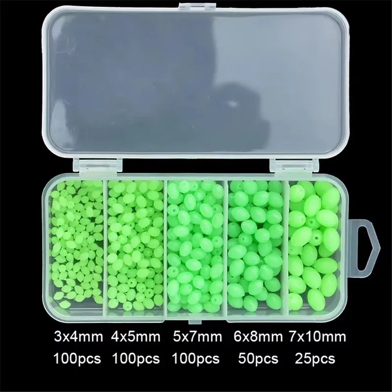 375 ピース/セット夜間発光釣りハードビーズソフトワームグ - Fishing Lure Soft Plastic のレビューと価格