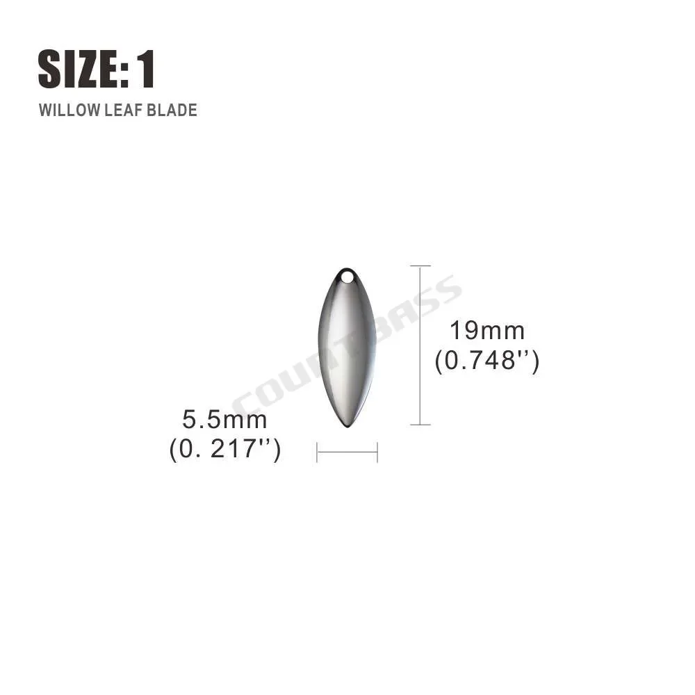 Countbass 50 個サイズ 1-6 ニッケル鋼ヤナギ - Fishing Lure Blade Bait のレビューと価格